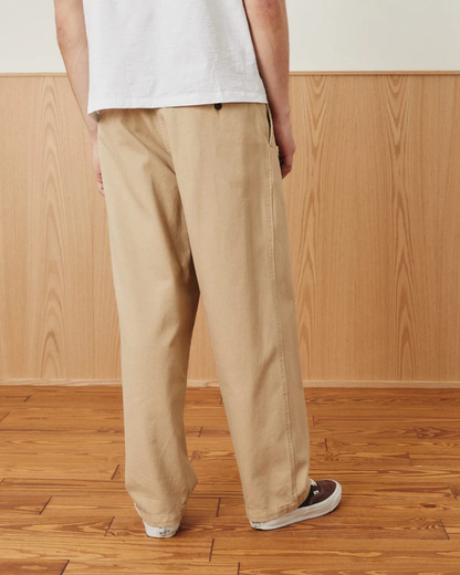 Wide Twill Pant | Tan