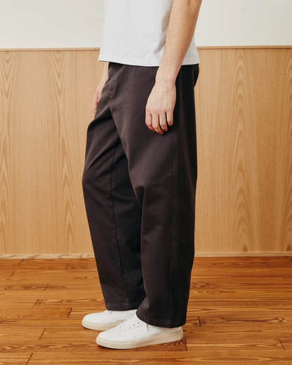 Wide Twill Pant | Brown