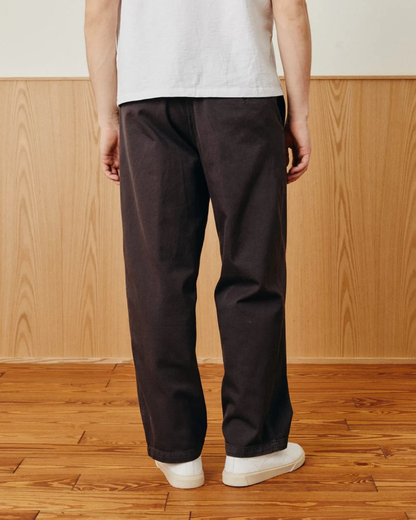 Wide Twill Pant | Brown