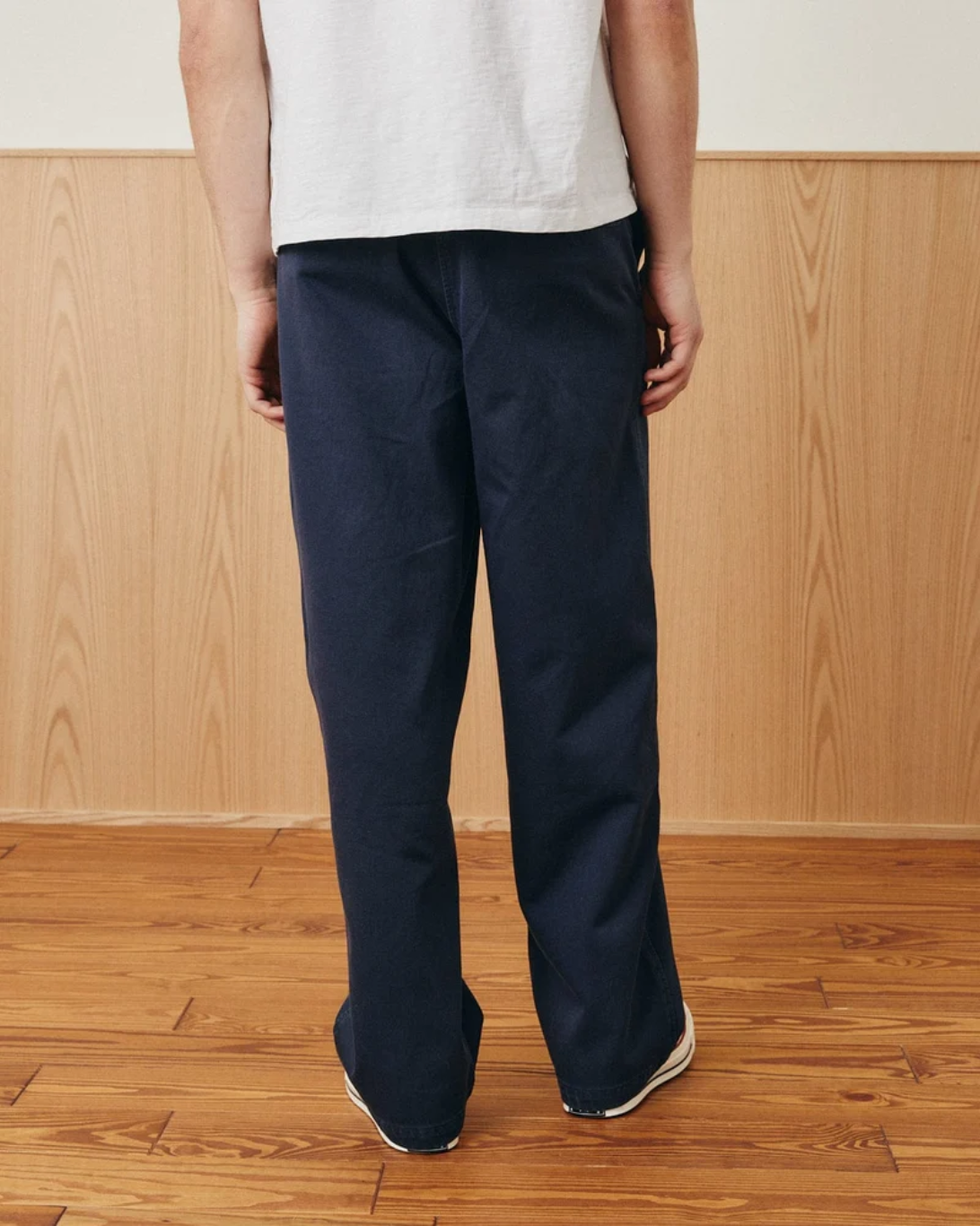 Wide Twill Pant | Navy