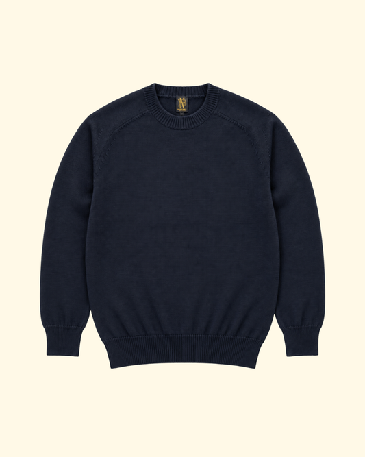 Tenjiku Crew Neck | Navy