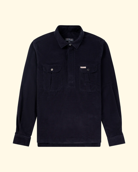 Ranger Velvet Half-Zip Shirt | Faded Navy