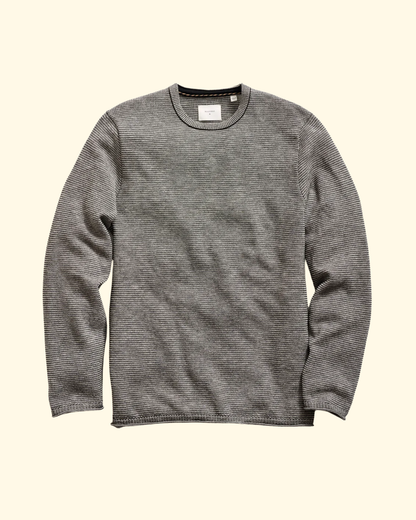 Tuck Stripe Crew | Black