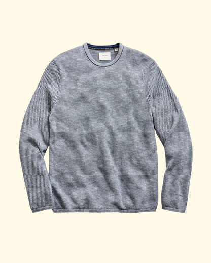 Tuck Stripe Crew | Dark Denim
