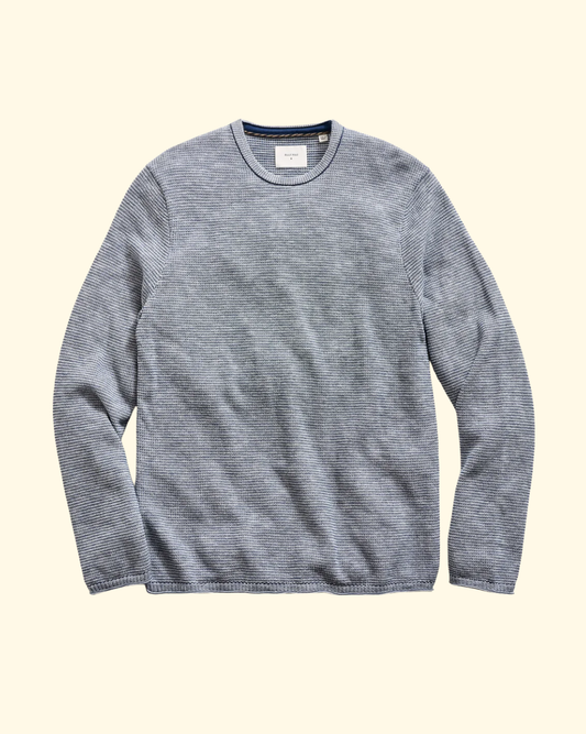 Tuck Stripe Crew | Dark Denim