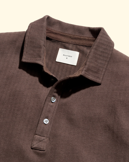 LS Herringbone Polo | Chocolate