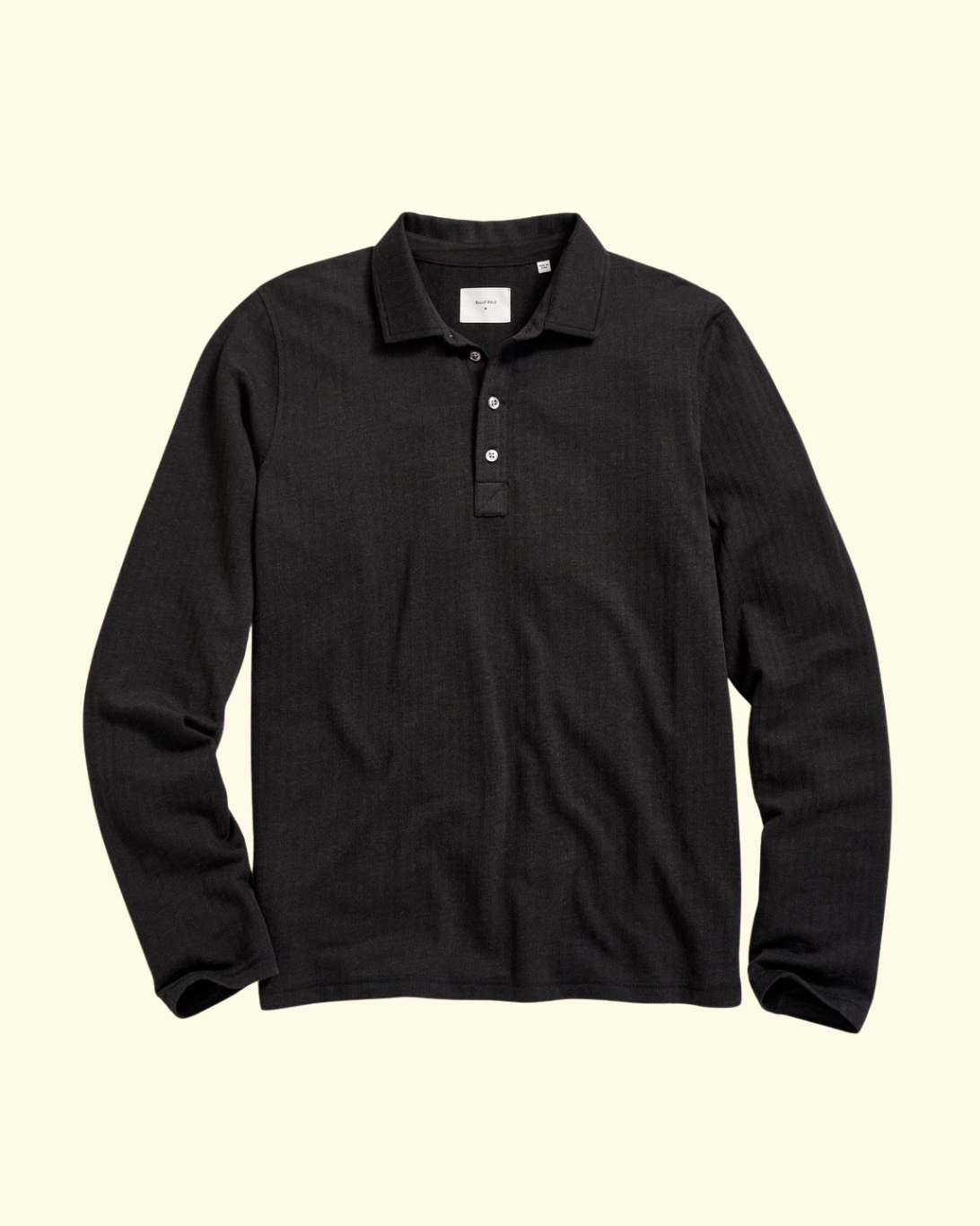 LS Herringbone Polo | Black