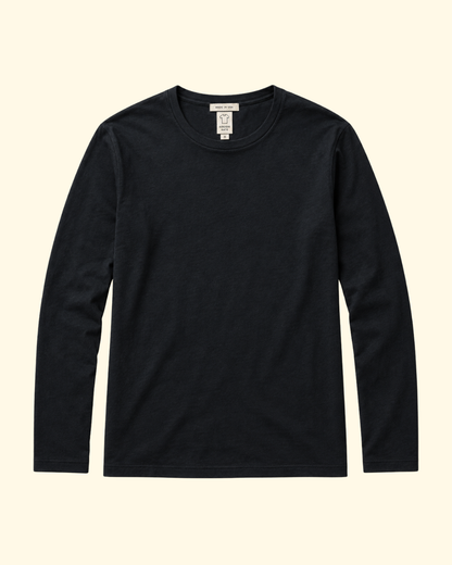 Drill Double Knit Crewneck | Black