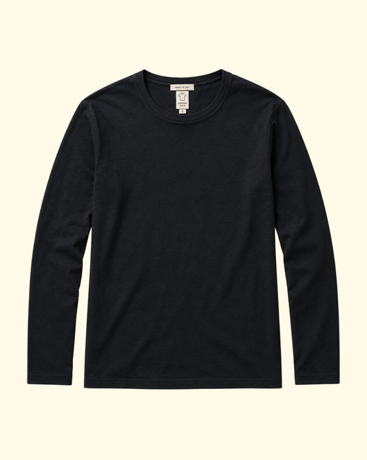 Drill Double Knit Crewneck | Black
