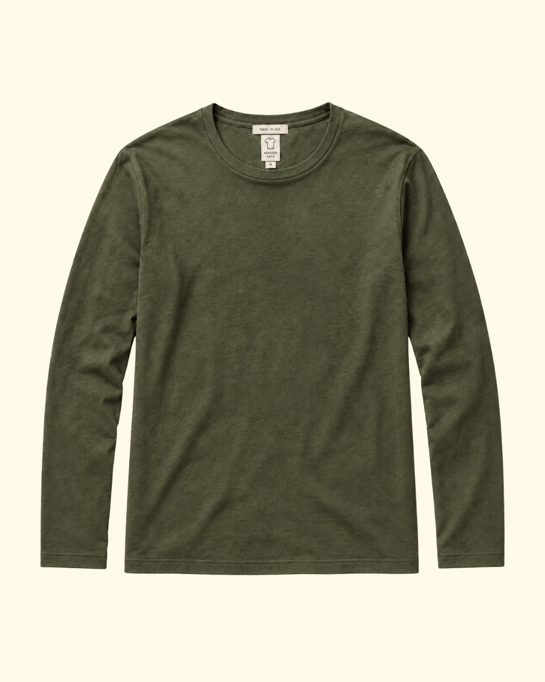 Drill Double Knit Crewneck | Military Green