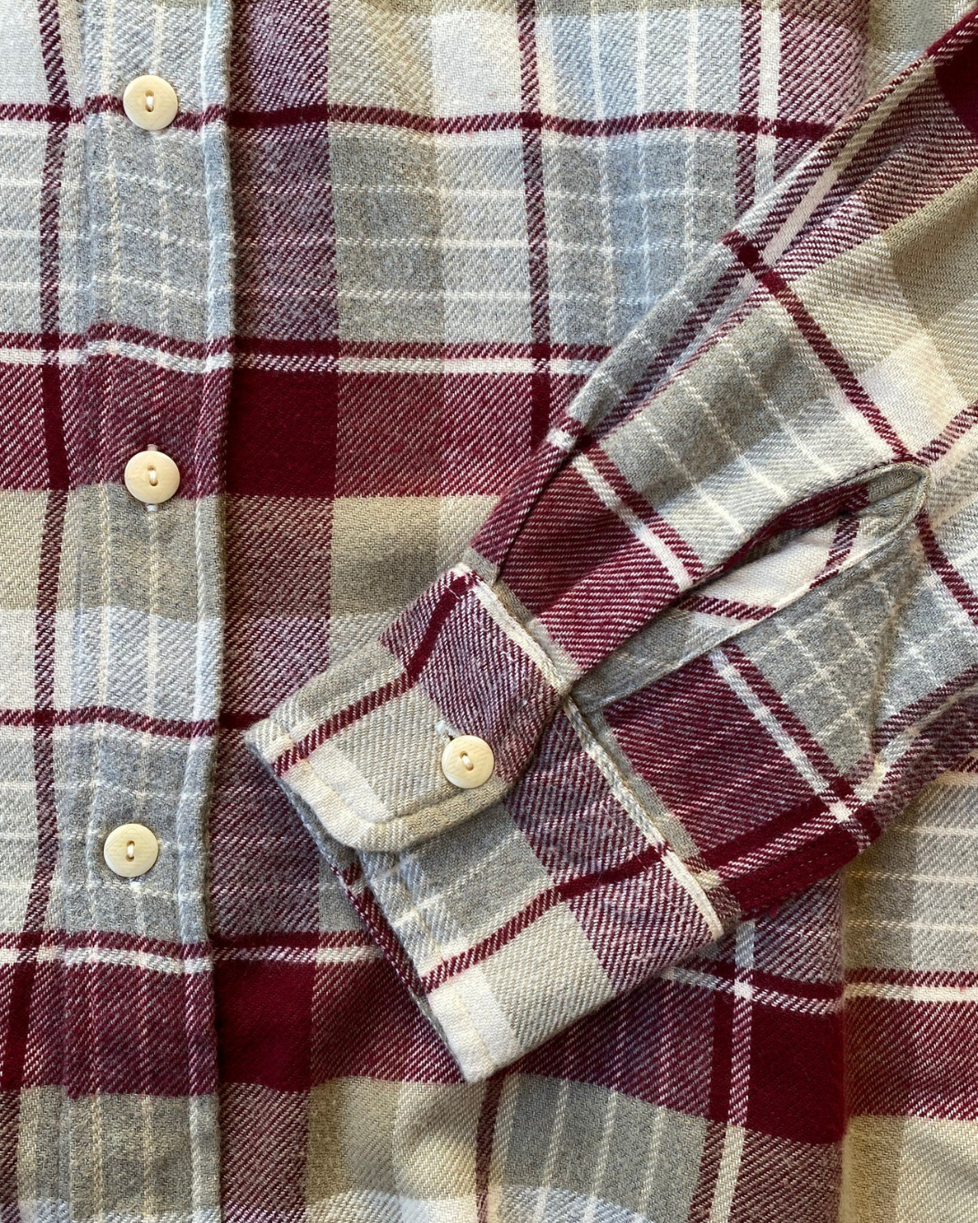 Washed Flannel Workshirt | Merlot Plaid