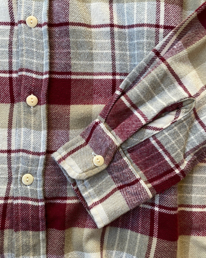 Washed Flannel Workshirt | Merlot Plaid