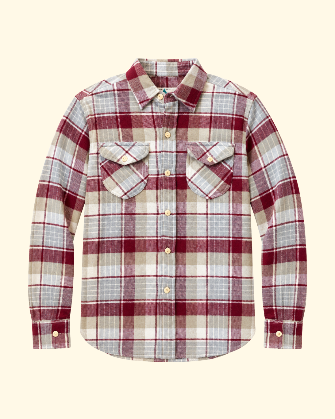Washed Flannel Workshirt | Merlot Plaid