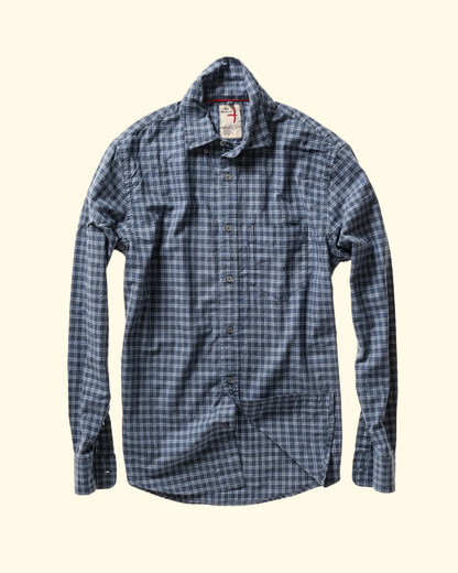 Dress Blues Shirt | Navy Gingham Plaid