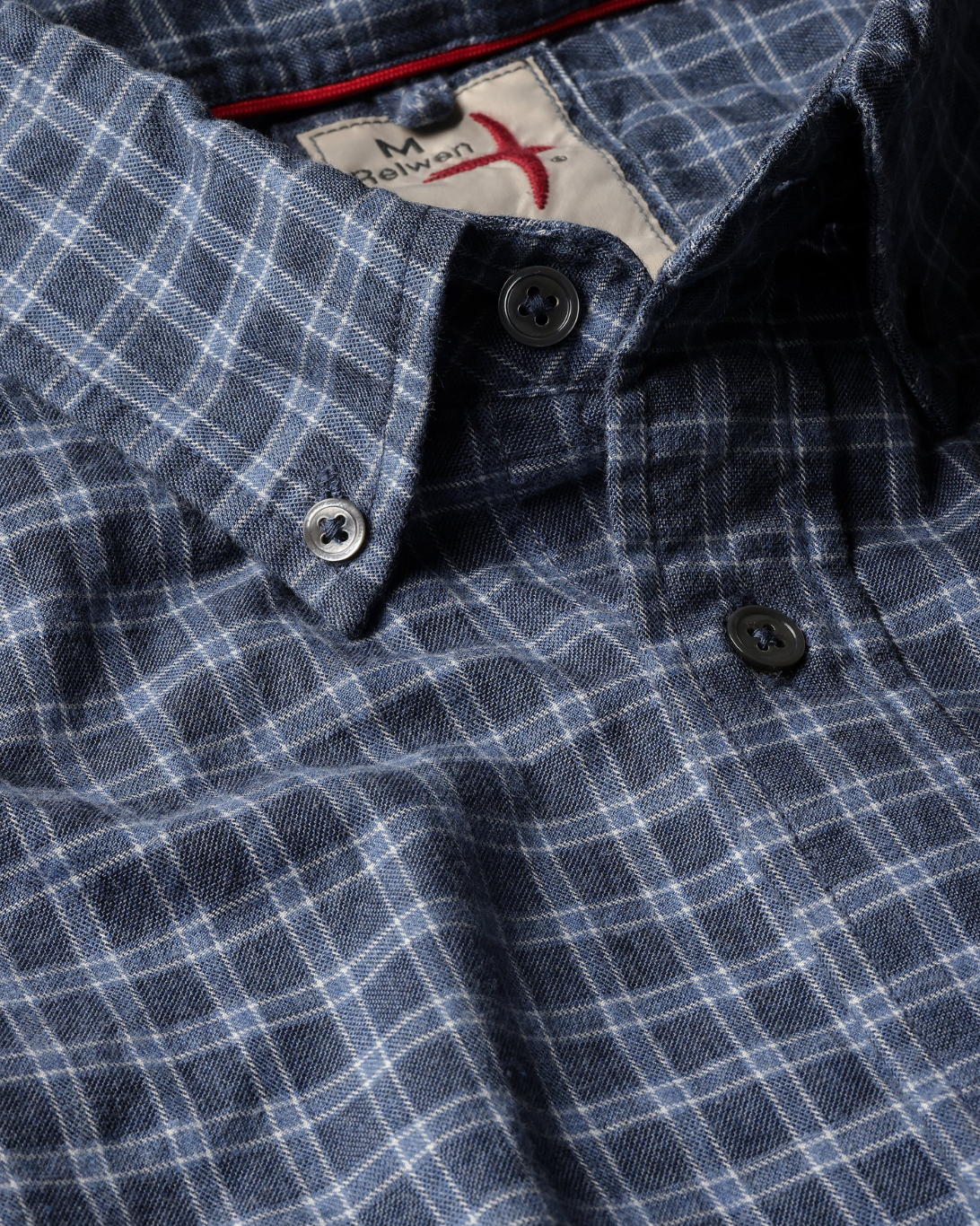 Dress Blues Shirt | Navy Gingham Plaid