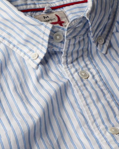 Dress Blues Shirt | White/ Blue Dobby Stripe