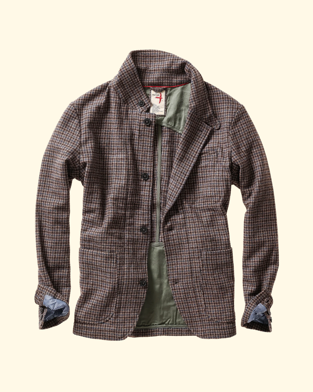 Heritage Trap Blazer | Brown/ Blue Check