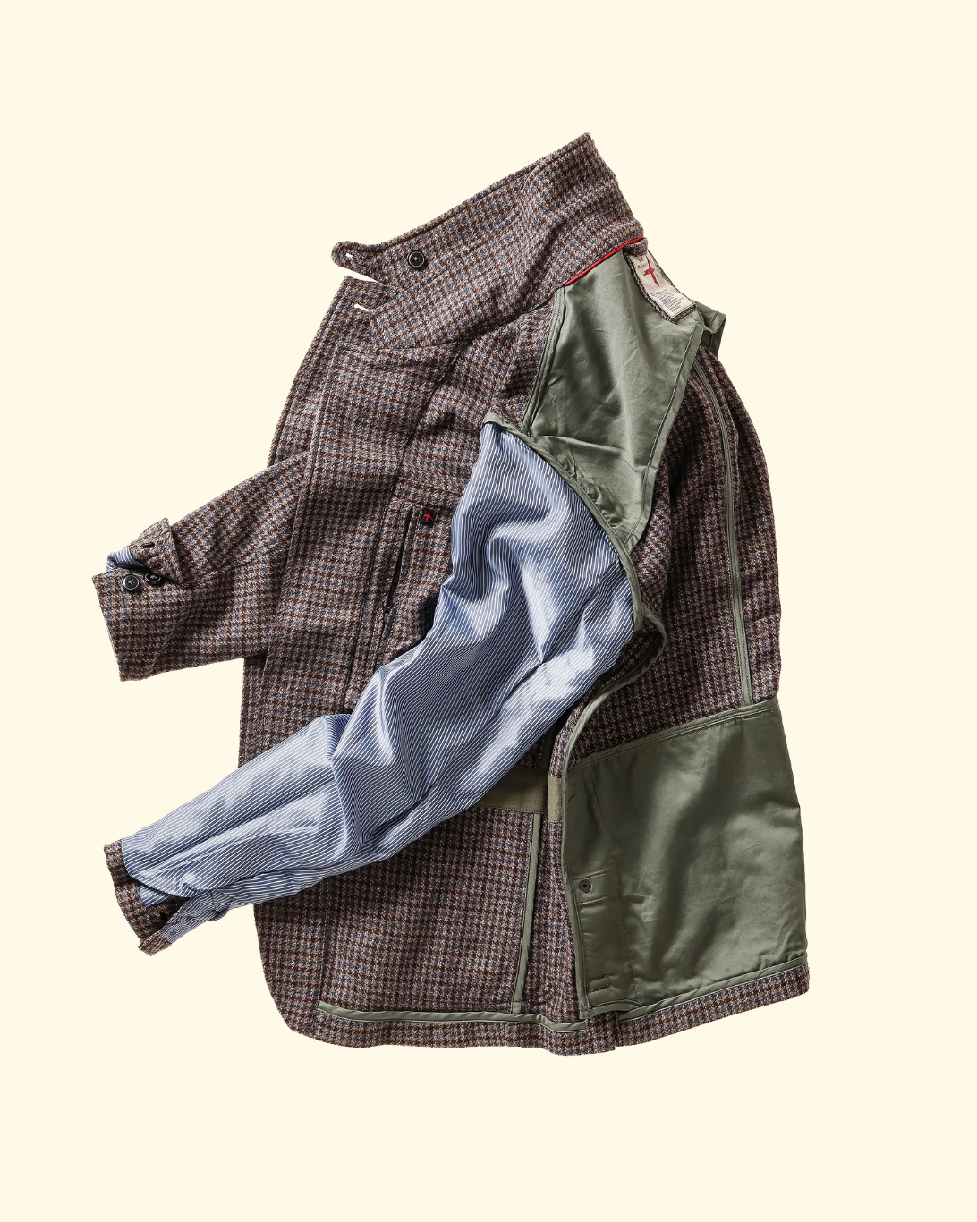 Heritage Trap Blazer | Brown/ Blue Check