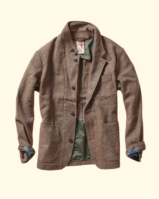 Heritage Trap Blazer | Rustic Brown Twill