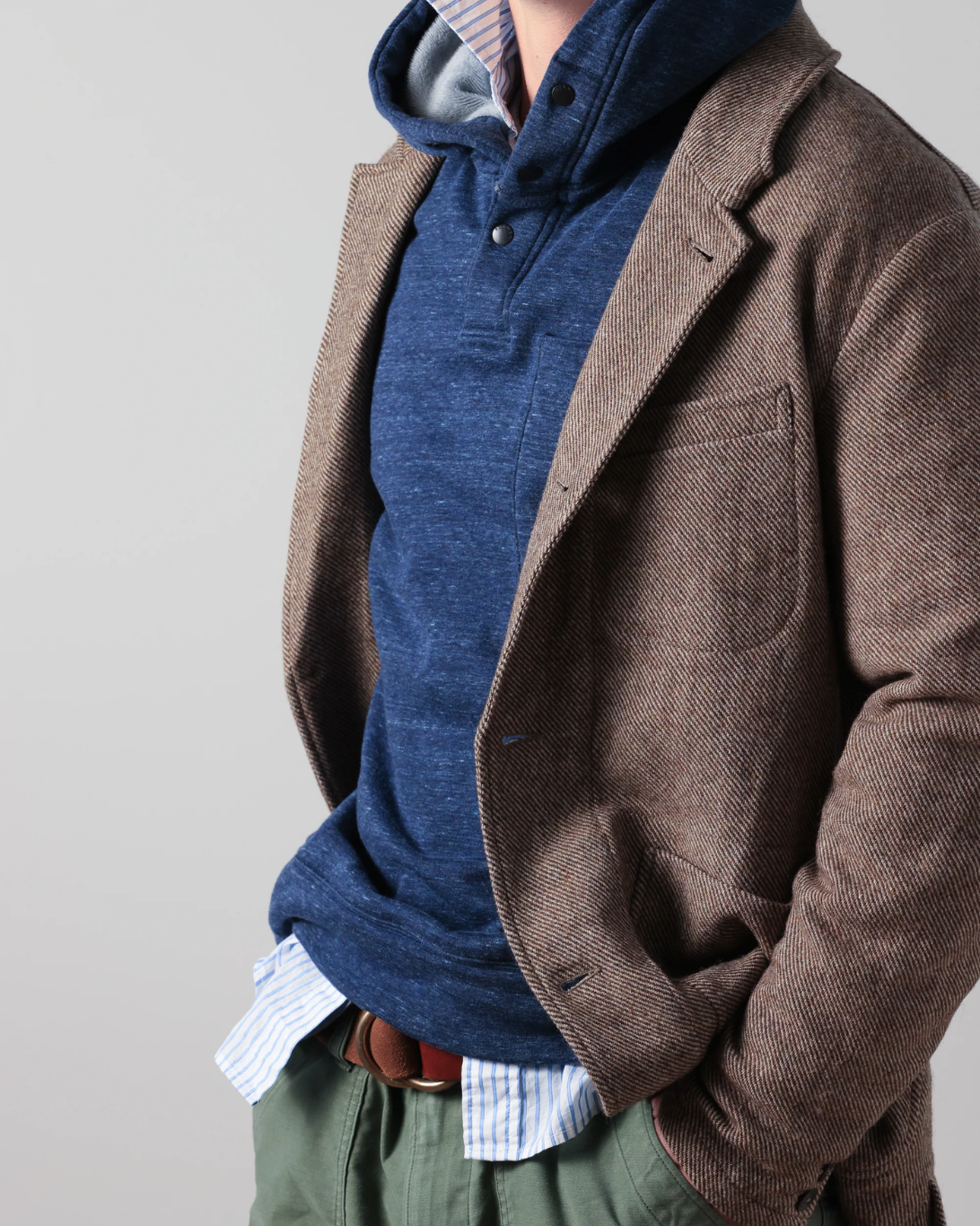 Heritage Trap Blazer | Rustic Brown Twill