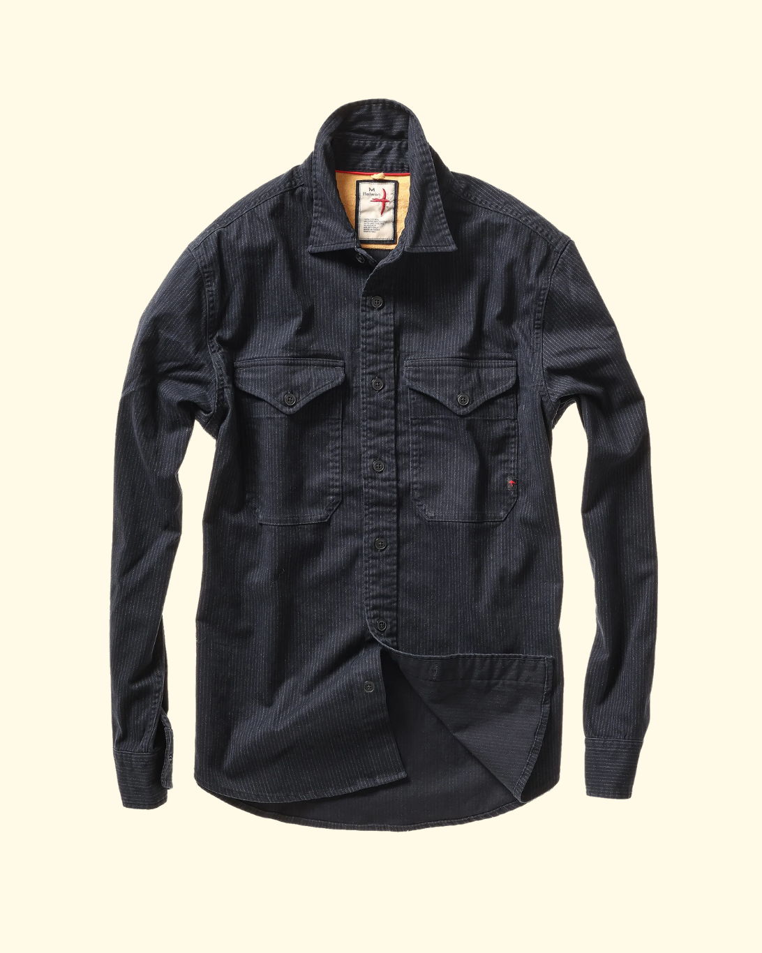 Utility Workshirt | Dark Navy Tick Stripe