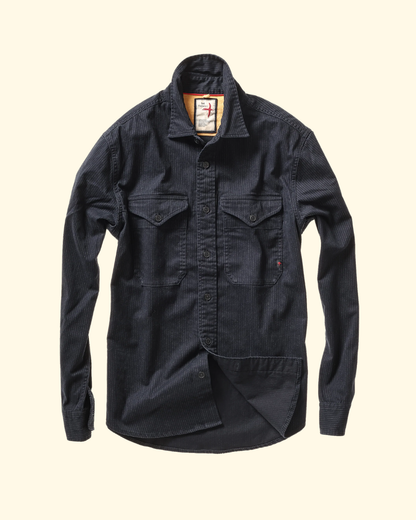 Utility Workshirt | Dark Navy Tick Stripe