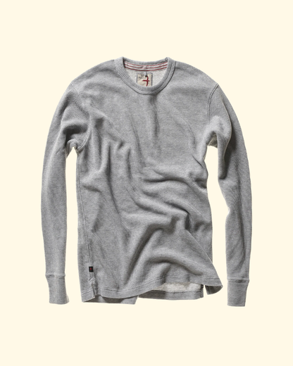 Bi-Waffle Crew | Pale Grey Heather