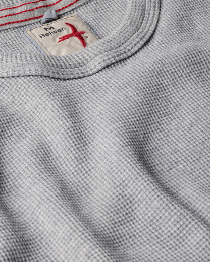 Bi-Waffle Crew | Pale Grey Heather
