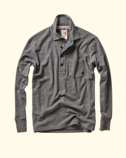 Mariner Polo | Charcoal Stripe