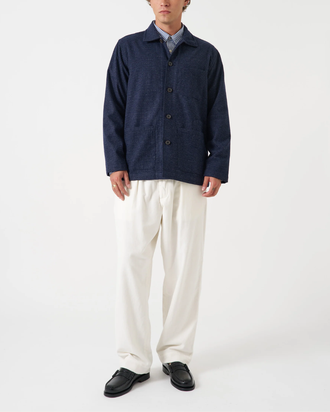 Bakers Overshirt | Navy Check