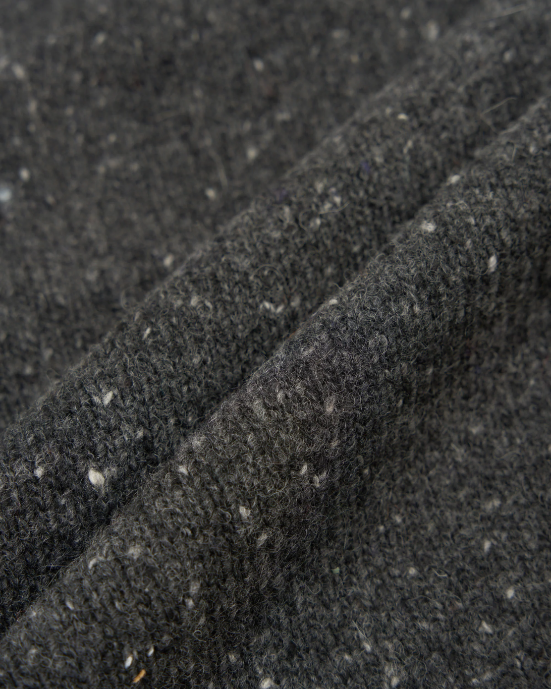 Langdale Wool Fleck Cardigan | Black