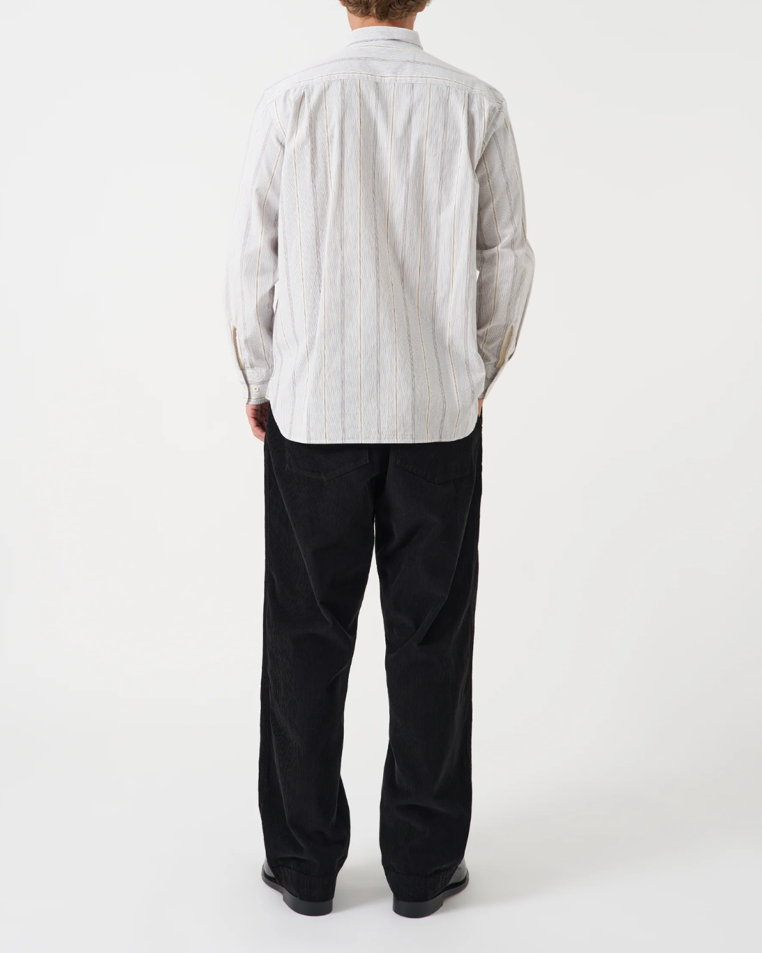 Square Pocket Shirt | Dove Stripe