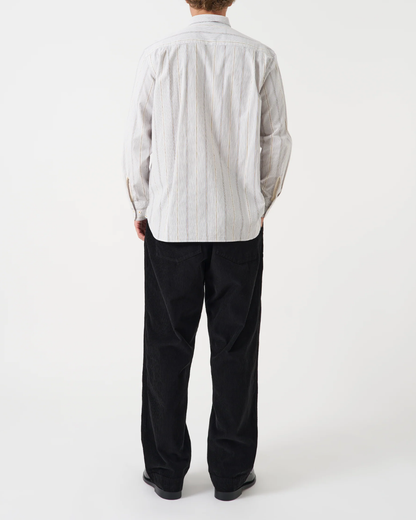 Square Pocket Shirt | Dove Stripe