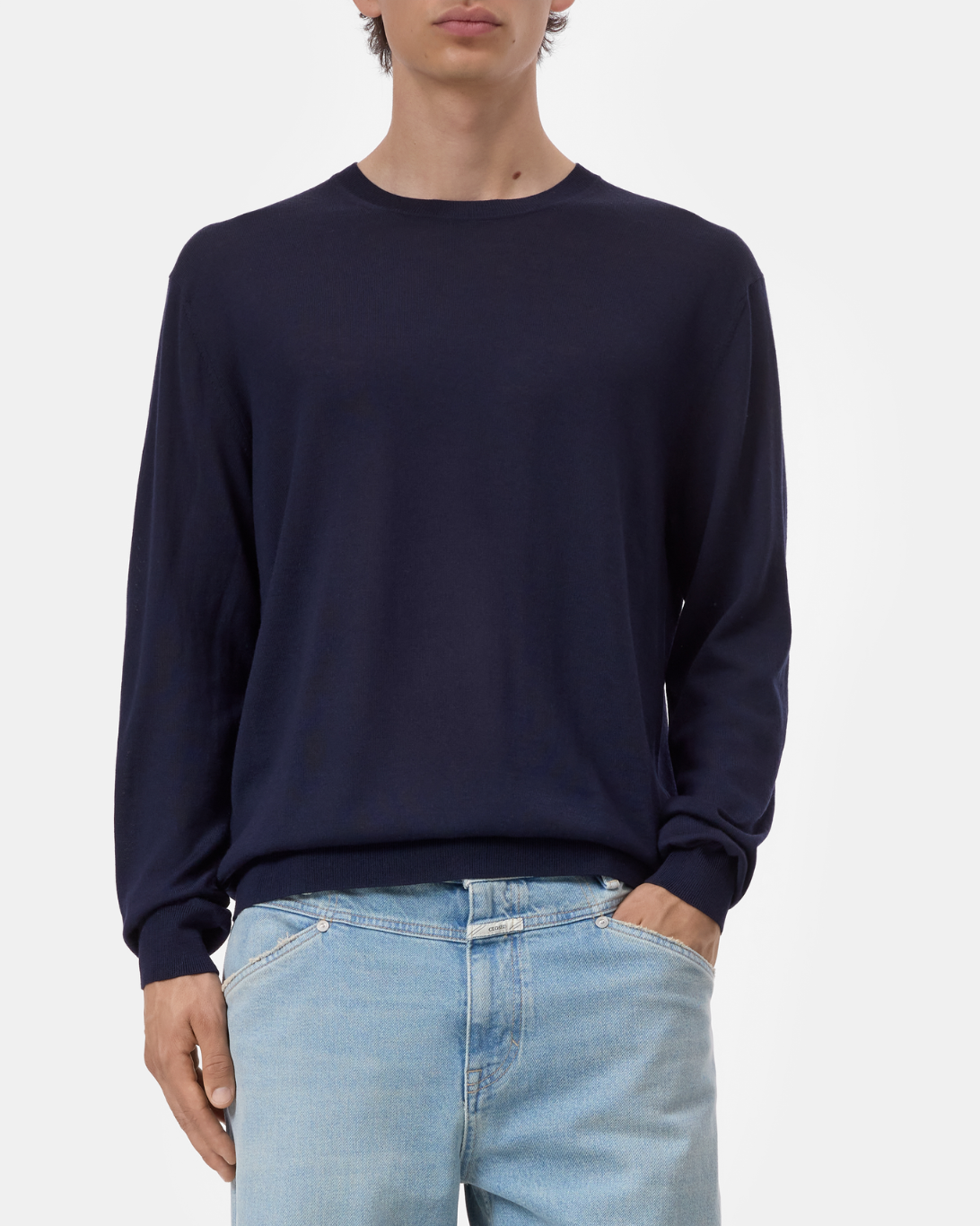 Fine Knit Crewneck | Dark Night