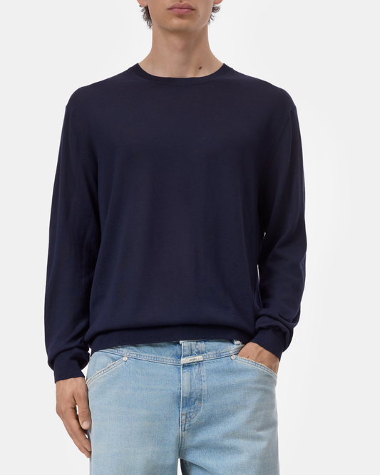 Fine Knit Crewneck | Dark Night