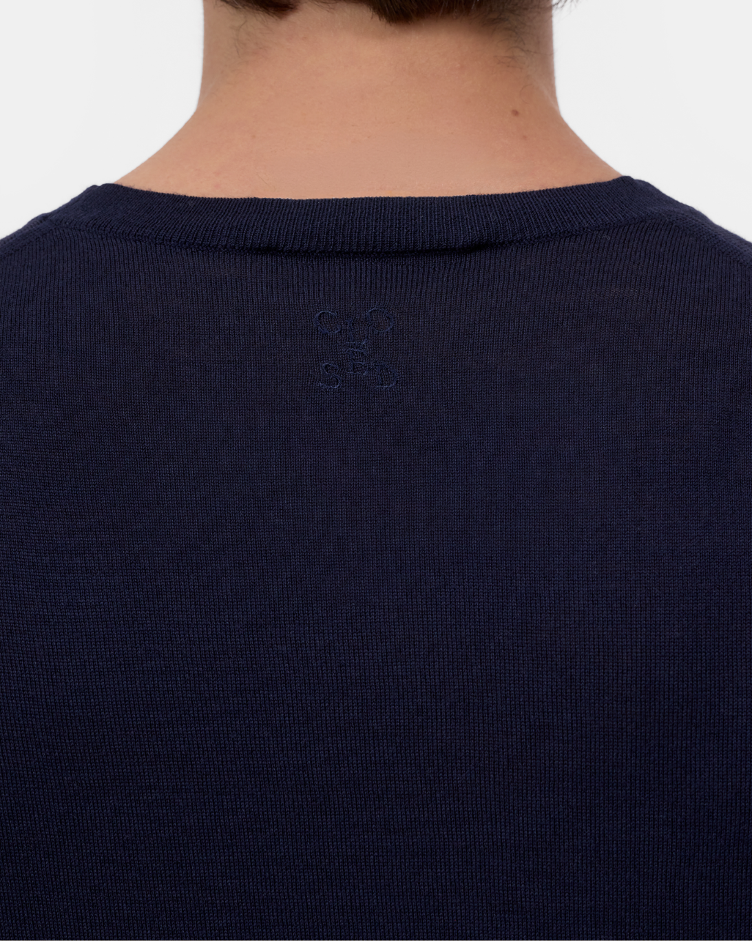 Fine Knit Crewneck | Dark Night