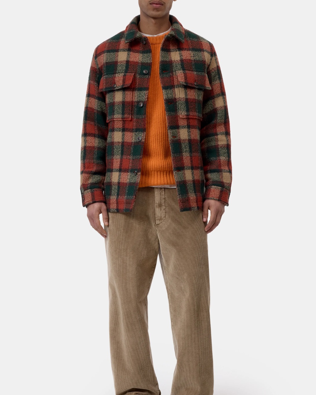 Wool Mixed Overshirt Jacket | Ember