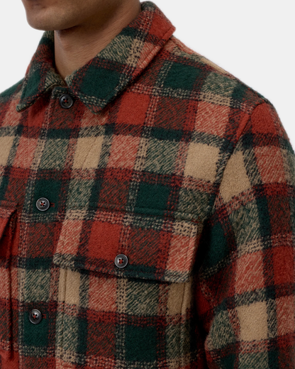 Wool Mixed Overshirt Jacket | Ember