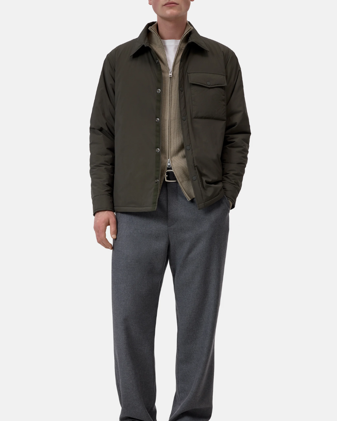 Padded Overshirt | Olive