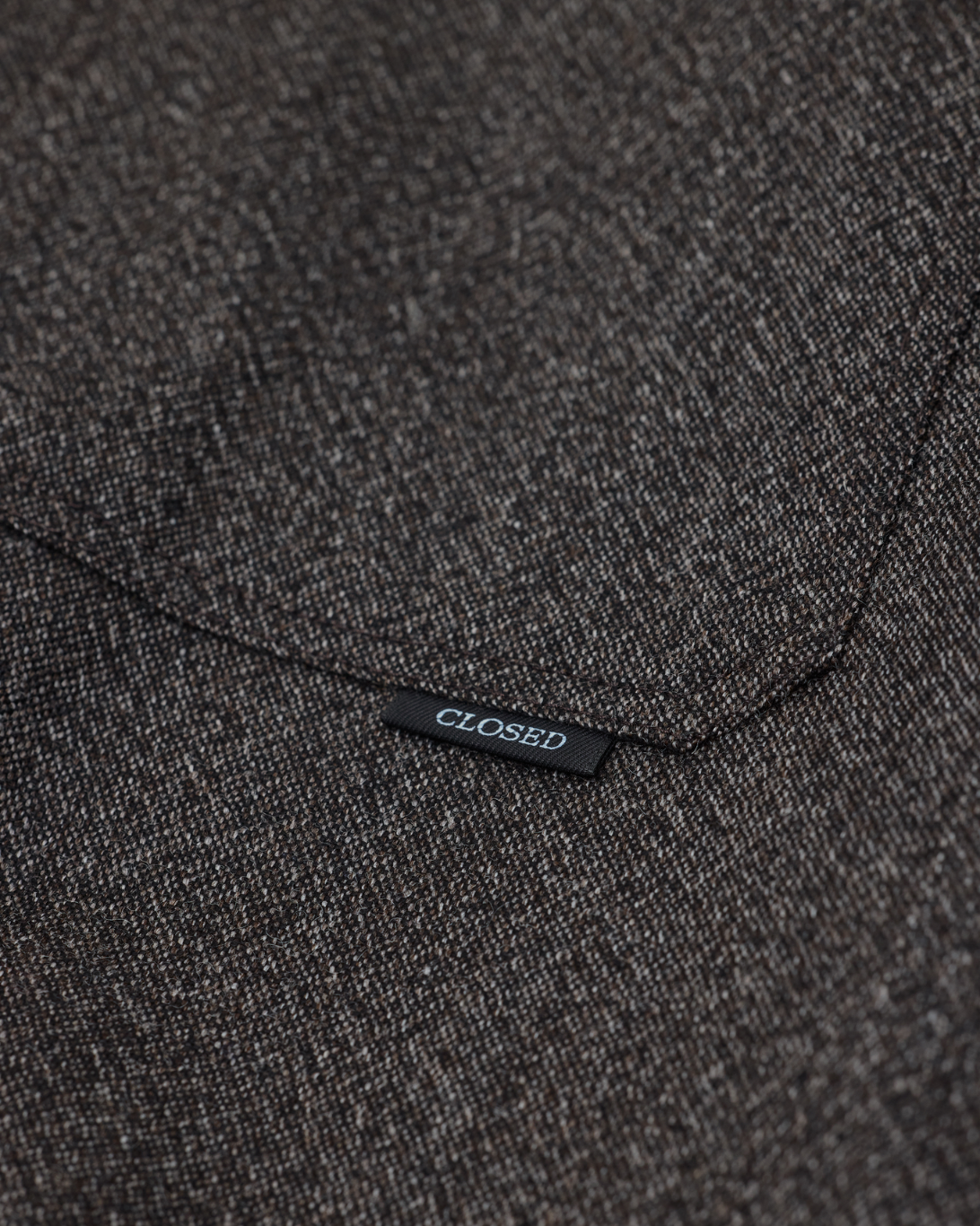 Textured Wool Overshirt | Espresso Melange