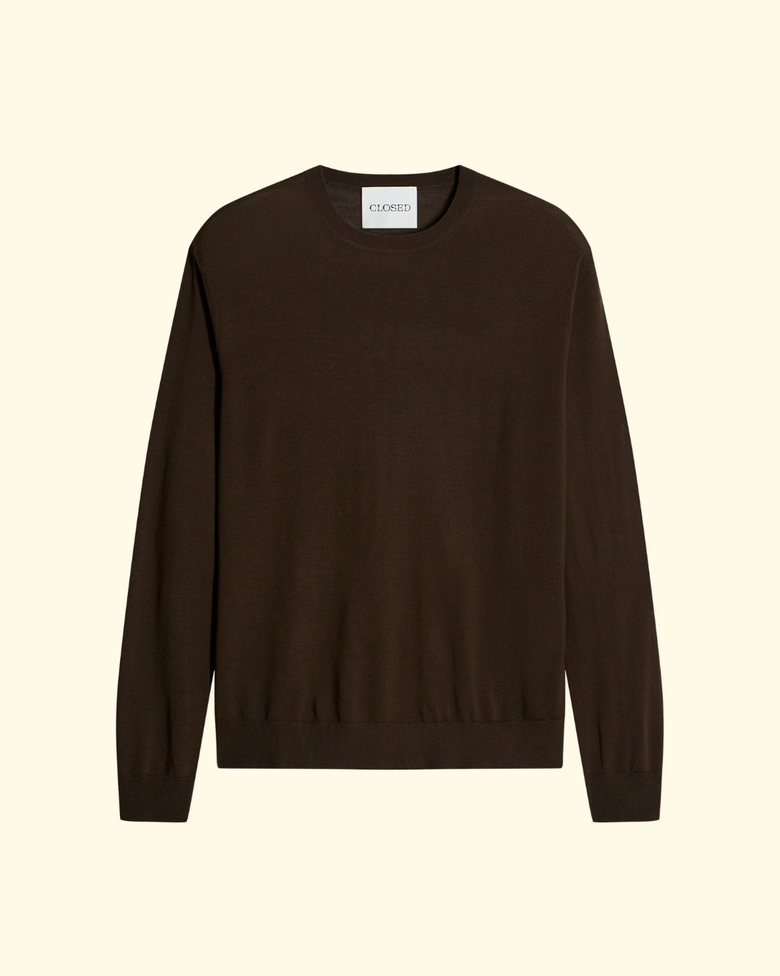 Fine Knit Crewneck | Espresso Brown