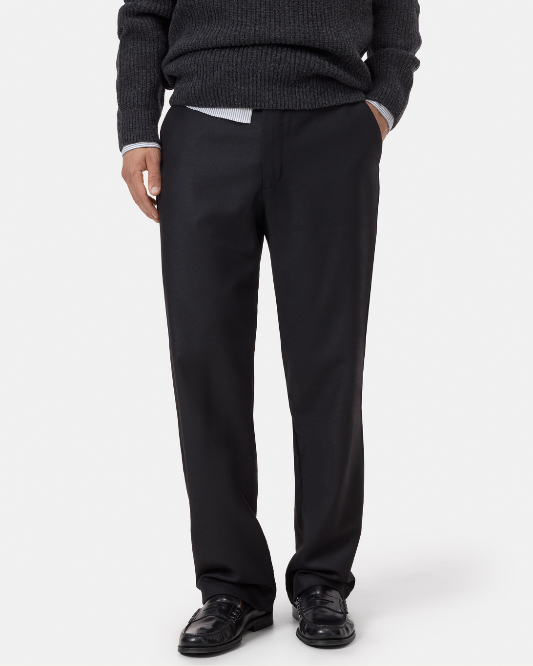 Fairport Wool Relaxed Trouser | Black
