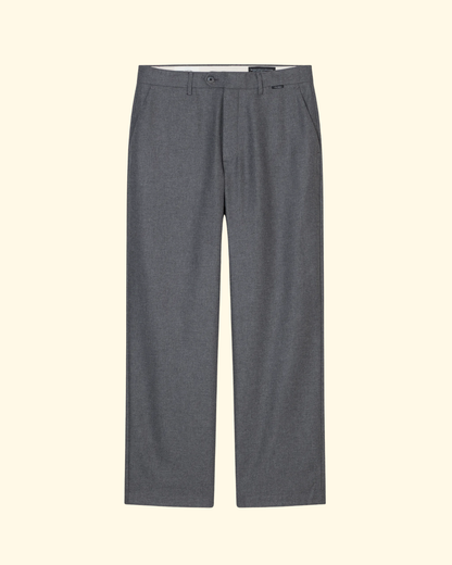 Fairport Wool Relaxed Trouser | Grey Melange