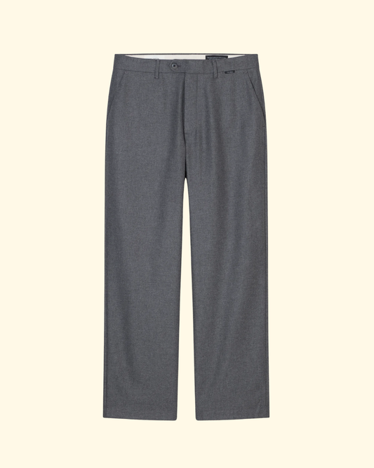 Fairport Wool Relaxed Trouser | Grey Melange