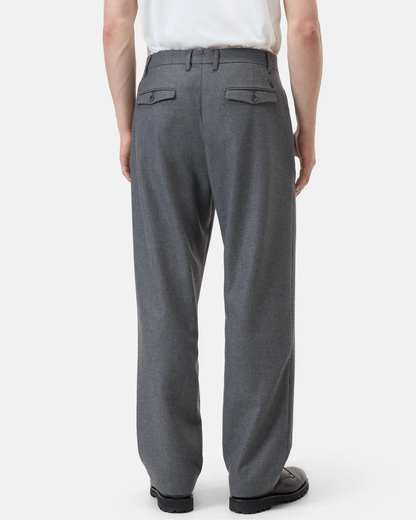 Fairport Wool Relaxed Trouser | Grey Melange