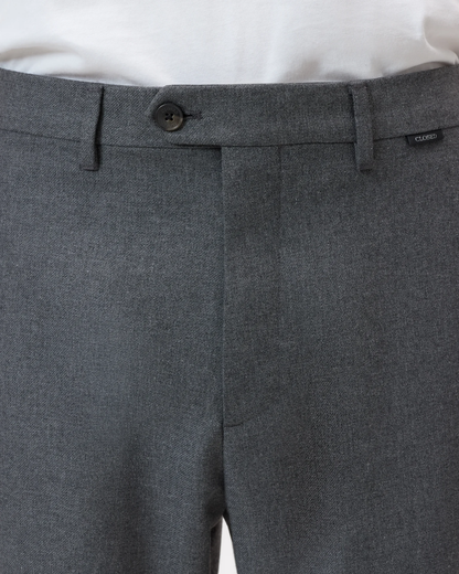 Fairport Wool Relaxed Trouser | Grey Melange