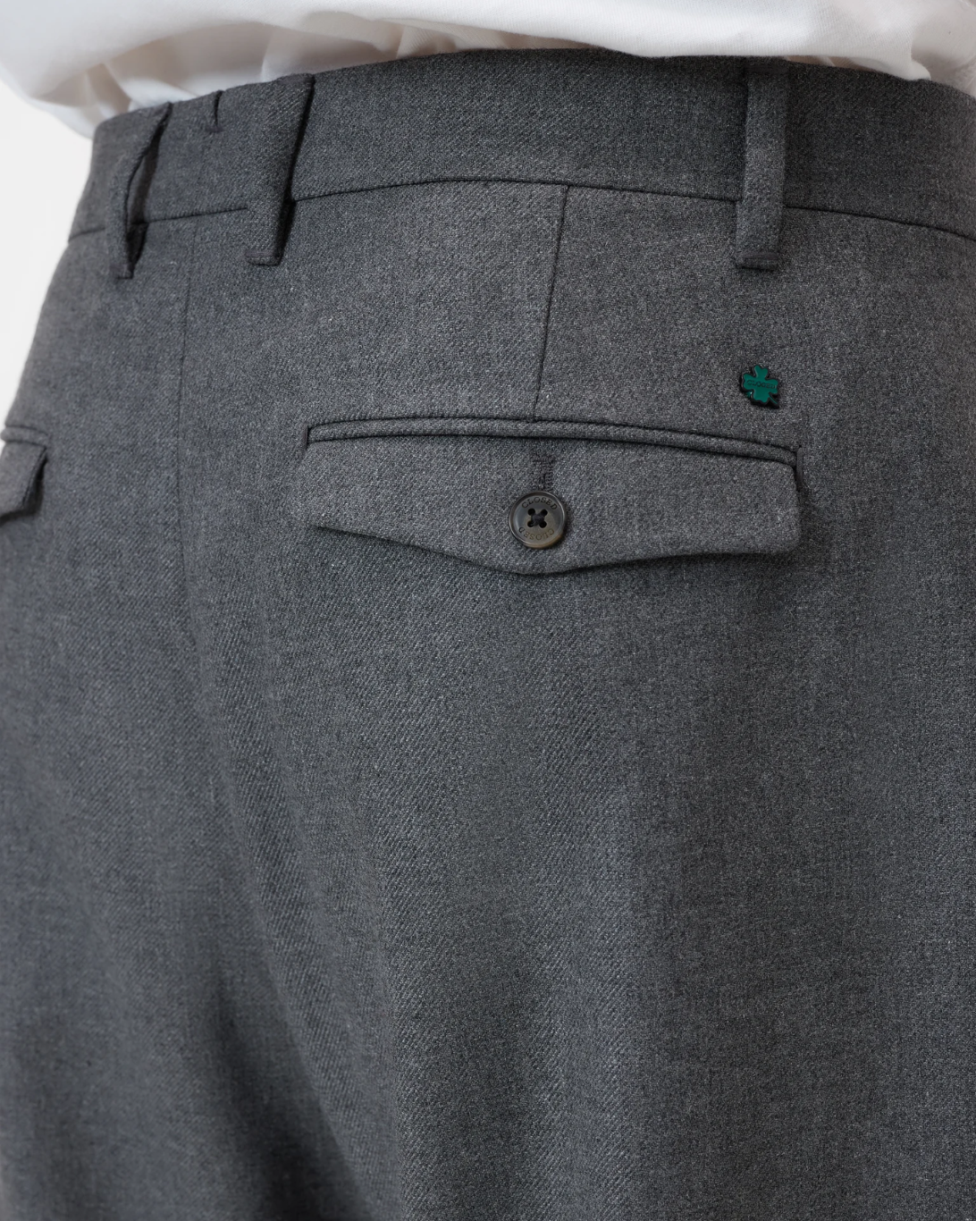 Fairport Wool Relaxed Trouser | Grey Melange
