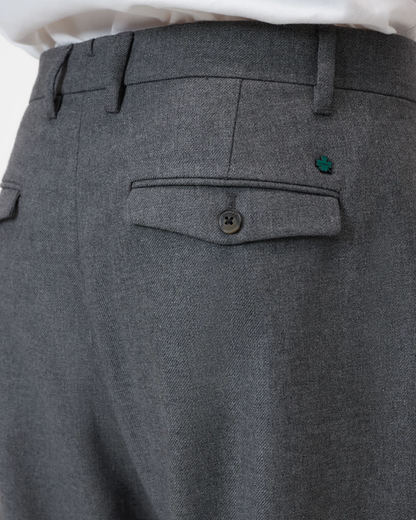 Fairport Wool Relaxed Trouser | Grey Melange
