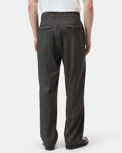 Fairport Wool Relaxed Trouser | Espresso