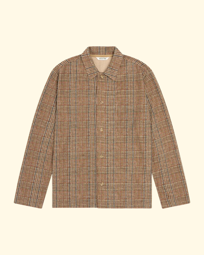 Portree Check Overshirt | Peat